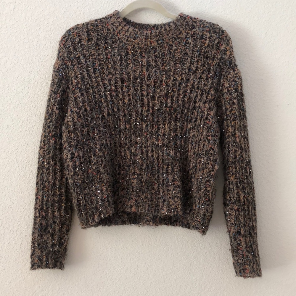 RD Style Multicolor Sequin Crewneck Sweater Size XS